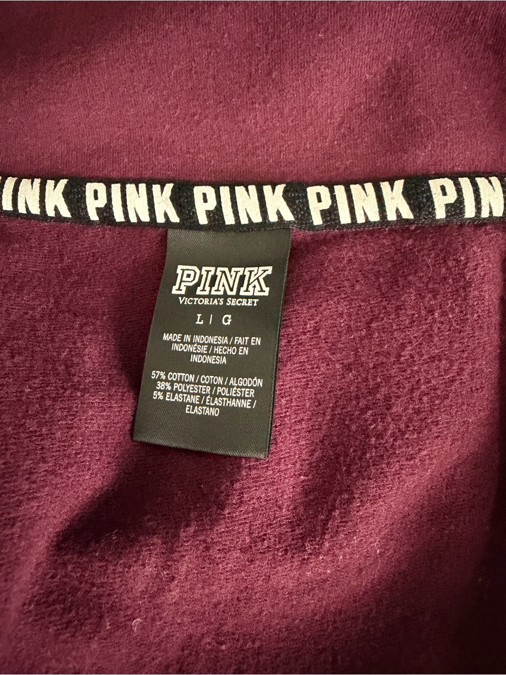 PINK Victoria's Secret Half-Zip Pullover Sweater in Plum - Picture 6 of 7